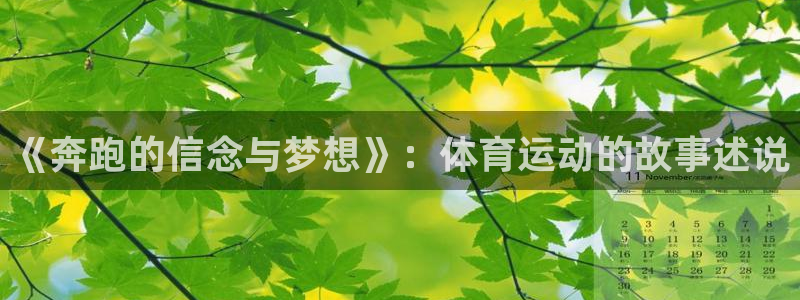 三亿体育登录：《奔跑的信念与梦想》：体育运动的故事述说